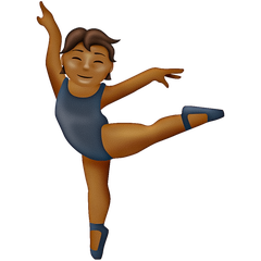 Come Persona che danza: carnagione abbastanza scura emoji appare su Emojipedia.