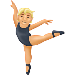 Come Persona che danza: carnagione abbastanza chiara emoji appare su Emojipedia.