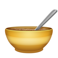 How Bowl with Spoon emoji looks on Emojipedia.