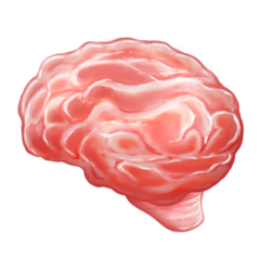 How Brain emoji looks on Emojipedia.