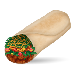 How Burrito emoji looks on Emojipedia.