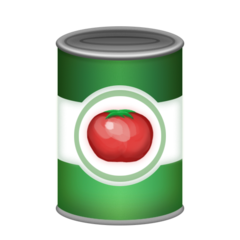 Bagaimana Canned Food emoji terlihat di Emojipedia.