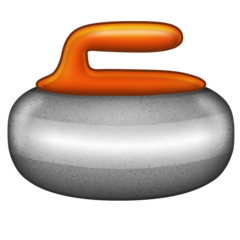 Bagaimana Curling Stone emoji terlihat di Emojipedia.