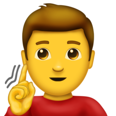 Bagaimana Deaf Man emoji terlihat di Emojipedia.