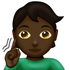 Bagaimana Deaf Person: Dark Skin Tone emoji terlihat di Emojipedia.