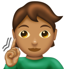 A quoi ressemblent les emoji Personne sourde : peau légèrement mate sur Emojipedia.