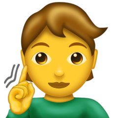 Hvordan Døv person emoji ser ud på Emojipedia.