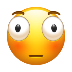 كيف وجه بأعين زائعة الرموز التعبيرية تبدو على Emojipedia.
