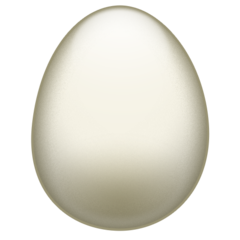 How Egg emoji looks on Emojipedia.