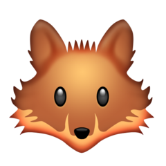 Bagaimana Fox emoji terlihat di Emojipedia.