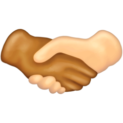 🫱🏽‍🫲🏼 Handshake: Medium Skin Tone, Medium-Light Skin Tone on Apple iOS  16.4