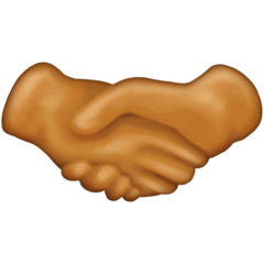 How Handshake: Medium Skin Tone emoji looks on Emojipedia.