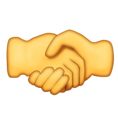 How Handshake emoji looks on Emojipedia.