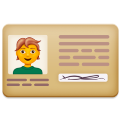 Πώς φαίνεται το emoji Ταυτότητα στο Emojipedia.