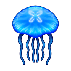 How Jellyfish emoji looks on Emojipedia.