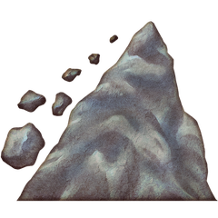 山体滑坡 表情符号在 Emojipedia 上的外观。