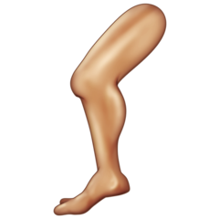 Bagaimana Leg: Medium Skin Tone emoji terlihat di Emojipedia.