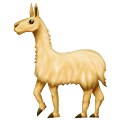 Cómo se ve el emoji Llama en Emojipedia.