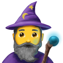 How Mage emoji looks on Emojipedia.