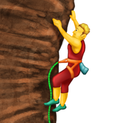 How Man Climbing emoji looks on Emojipedia.