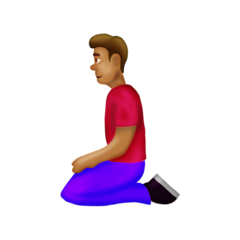 Bagaimana Man Kneeling: Medium Skin Tone emoji terlihat di Emojipedia.