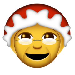 Как выглядит эмодзи Миссис Клаус в Emojipedia.