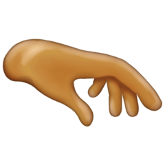 Hoe Handpalm omlaag: getinte huidskleur emoji eruit ziet op Emojipedia.