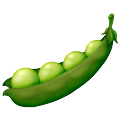 How Pea Pod emoji looks on Emojipedia.