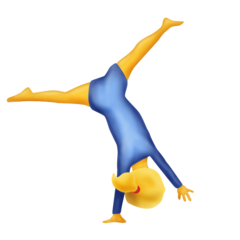 How Person Cartwheeling emoji looks on Emojipedia.