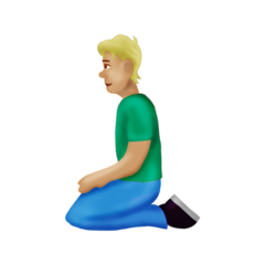 Bagaimana Person Kneeling: Medium-Light Skin Tone emoji terlihat di Emojipedia.