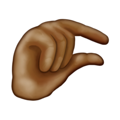 How Pinching Hand: Medium-Dark Skin Tone emoji looks on Emojipedia.