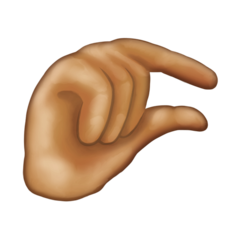 Hoe Hand met samengeknepen vingers: getinte huidskleur emoji eruit ziet op Emojipedia.