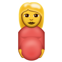 How Pregnant Woman emoji looks on Emojipedia.