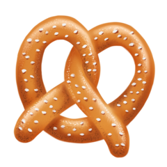 Bagaimana Pretzel emoji terlihat di Emojipedia.