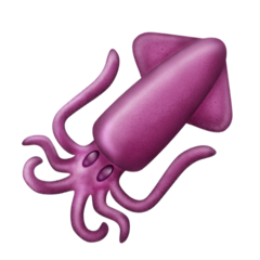 Bagaimana Squid emoji terlihat di Emojipedia.