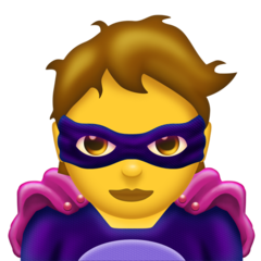 How Supervillain emoji looks on Emojipedia.