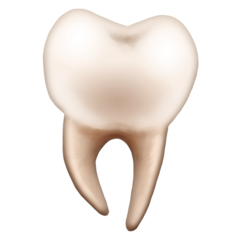 How Tooth emoji looks on Emojipedia.