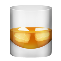 How Tumbler Glass emoji looks on Emojipedia.