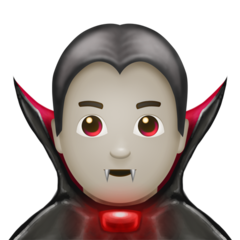 Hvordan Vampyr emoji ser ud på Emojipedia.