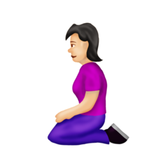 Bagaimana Woman Kneeling: Light Skin Tone emoji terlihat di Emojipedia.