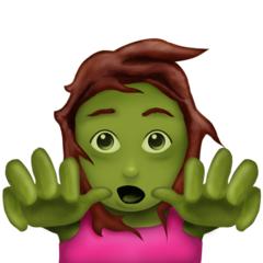 How Woman Zombie emoji looks on Emojipedia.