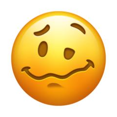 Bagaimana Woozy Face emoji terlihat di Emojipedia.