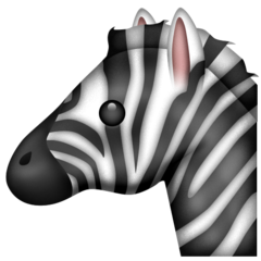 Bagaimana Zebra emoji terlihat di Emojipedia.