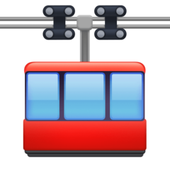 Bagaimana Aerial Tramway emoji terlihat di Facebook.