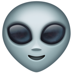 Cómo se ve el emoji Alienígena en Facebook.