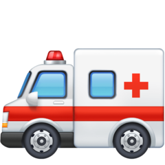 Como o emoji do Ambulância é exibido no Facebook.