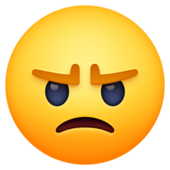 Bagaimana Angry Face emoji terlihat di Facebook.