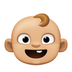 Bagaimana Baby: Medium-Light Skin Tone emoji terlihat di Facebook.