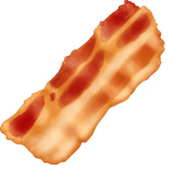 Hoe Bacon emoji eruit ziet op Facebook.