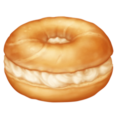 How Bagel emoji looks on Facebook.